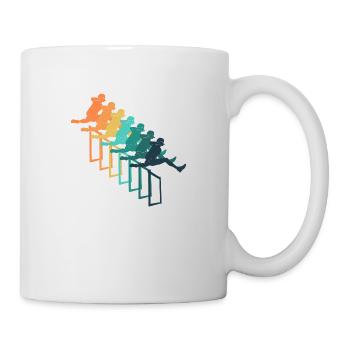 Course de haies rétro - Mug blanc - blanc - Droite