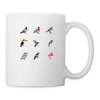 Vögel - Tasse - Weiß - Rechts