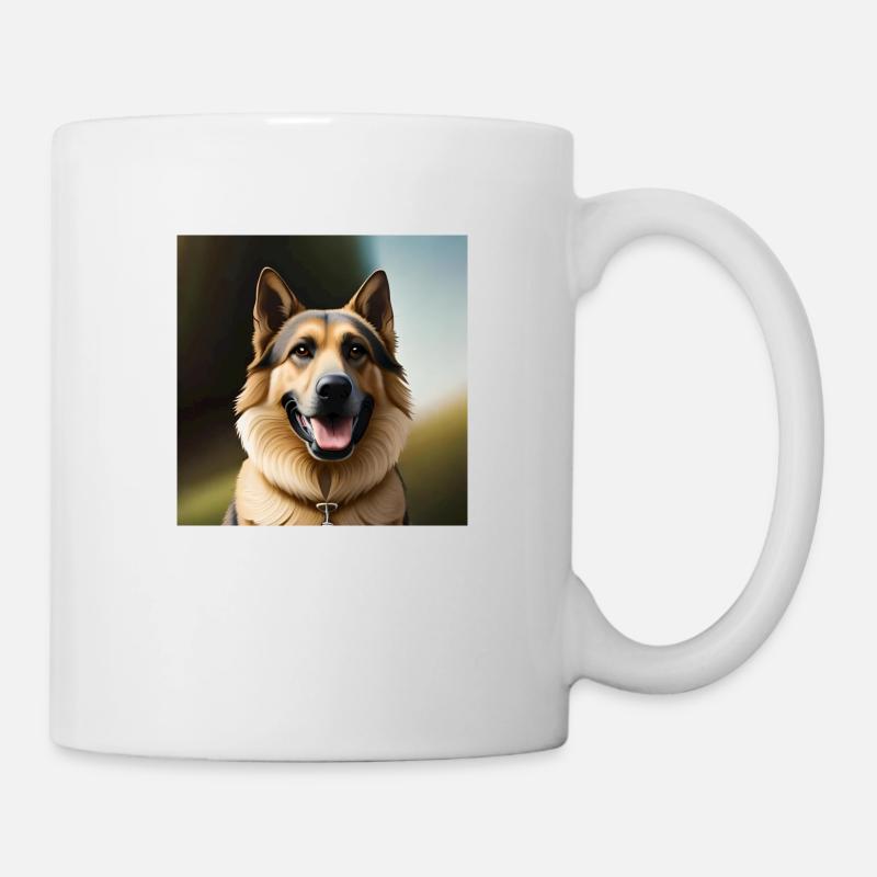 Schäferhund - Tasse - Weiß