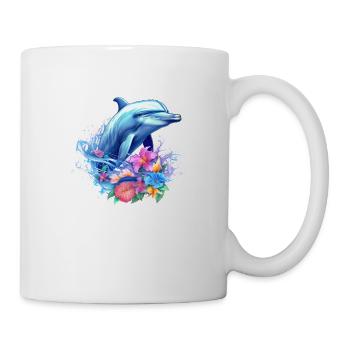 Dolphin, Dolphin, Sea, South Seas, Summer, Ocean, Dolphin - Mug - white - Right