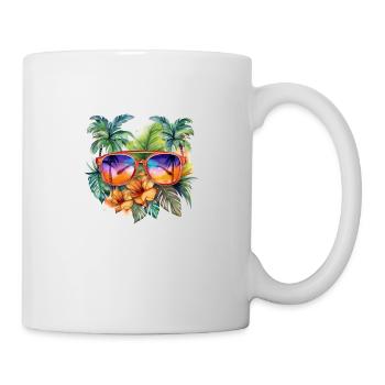 Sunglasse Triopical Summer Sun Beach South Seas - Mug - white - Right