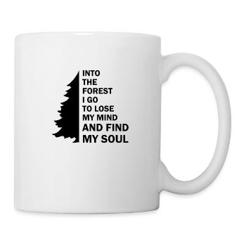 dans la forêt je vais... - Mug blanc - blanc - Droite