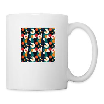 Abstraktes nahtloses Muster formt Linien Moderne Kunst - Tasse - Weiß - Rechts