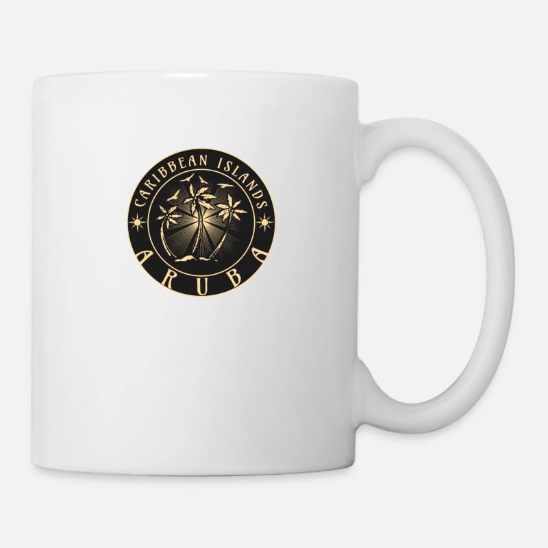 Aruba Caribbean Island Vintage - Mug blanc - blanc