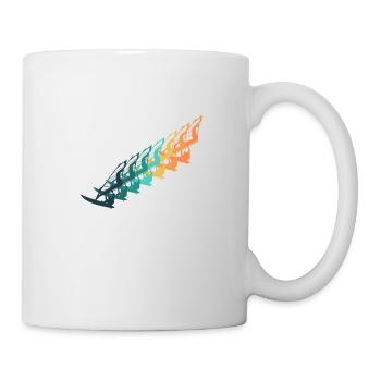 Vintage-Windsurfen - Tasse - Weiß - Rechts