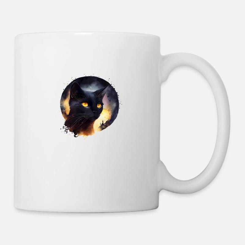 Black cat - Mug - white
