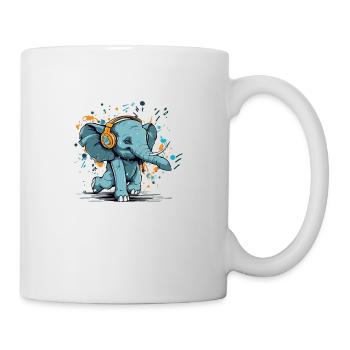 Mikoi l'éléphant danseur - Mug blanc - blanc - Droite