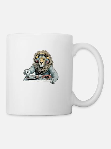 Diko der Löwe Deejay - Tasse - Weiß