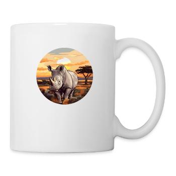 Rhinocéros - Mug blanc - blanc - Droite