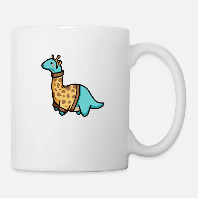Girafe Hugadino Dino, mignon dinosaure - Mug blanc - blanc