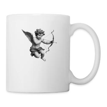 Statue de bébé de Cupidon - Mug blanc - blanc - Droite
