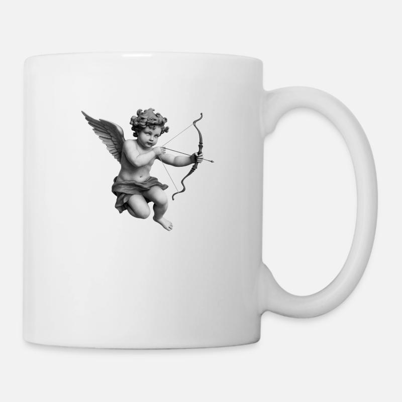 Baby-Statue von Amor - Tasse - Weiß
