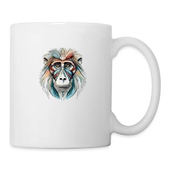 Kiju the mandrill - Mug - white - Right