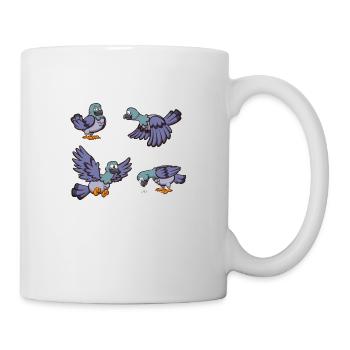 Cartoon Pigeons - Mug - white - Right