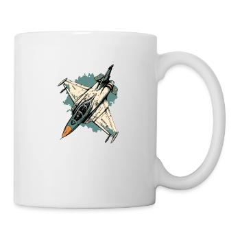 Blue storm plane - Mug - white - Right