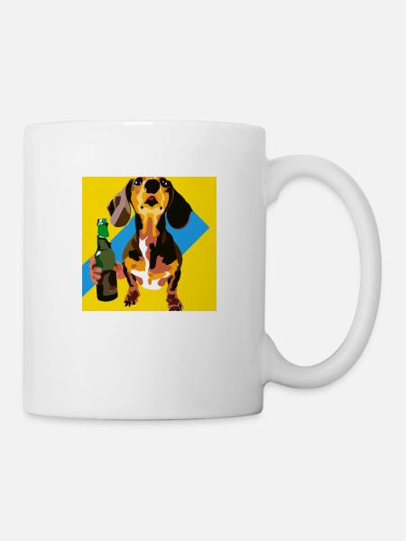 Beer Dachshund - Tasse - Weiß