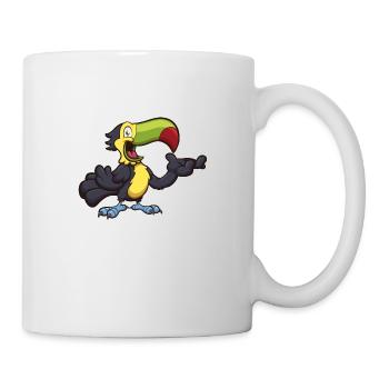 Niedlicher Karikatur-Tukan - Tasse - Weiß - Rechts