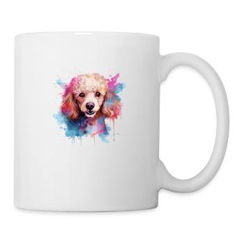 chien caniche - Mug blanc - blanc - Droite