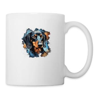 chien teckel - Mug blanc - blanc - Droite