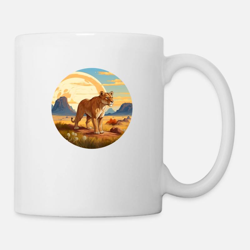 Lionne - Mug blanc - blanc