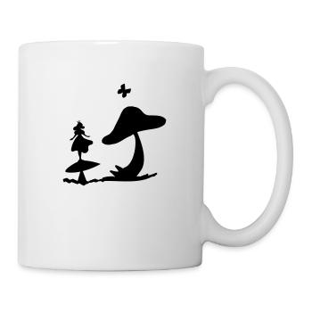Alice au pays des merveilles champignon - Mug blanc - blanc - Droite