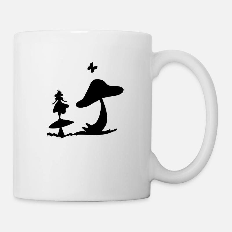 Alice au pays des merveilles champignon - Mug blanc - blanc