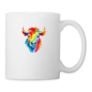 LGBTQAI+ Kuh, Animal Rights - Tasse - Weiß - Rechts