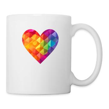 LGBTQIA+ Heart, Love & Support - Mug - white - Right