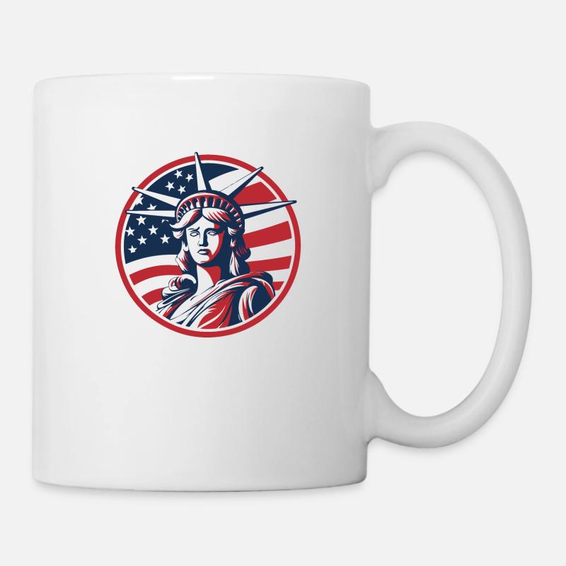 Illustration der Freiheitsstatue - Tasse - Weiß