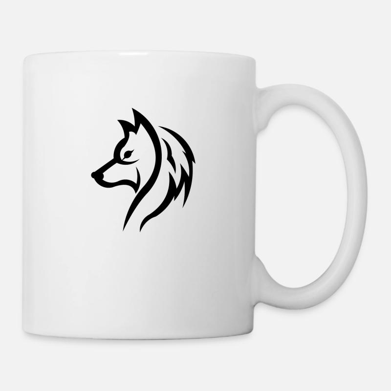 Loup - Mug blanc - blanc