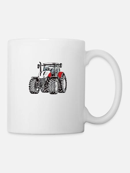 Coole Jungs fahren Traktor Trecker Jungen Kinder - Tasse - Weiß