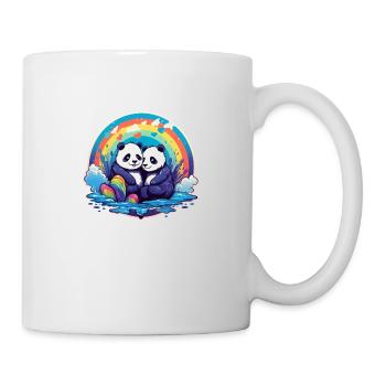 LGBTQIA+ Rainbow Panda - Tasse - Weiß - Rechts