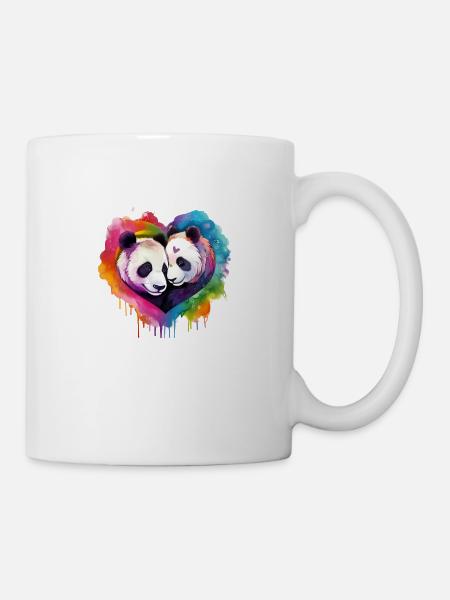 LGBTQIA+ Animal Love, Panda - Tasse - Weiß