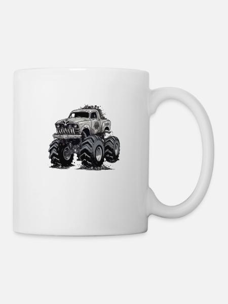 Monstertruck BigRigXpress - Tasse - Weiß
