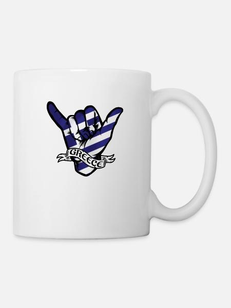 Greece Shaka - Tasse - Weiß