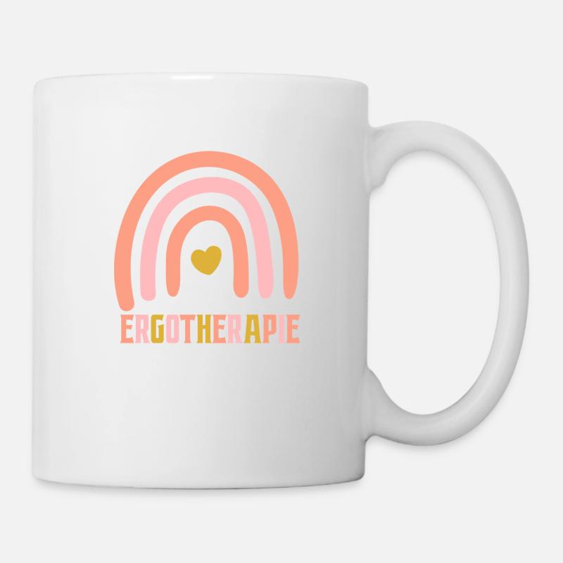 Ergotherapie Regenbogen Ergotherapeutin - Tasse - Weiß