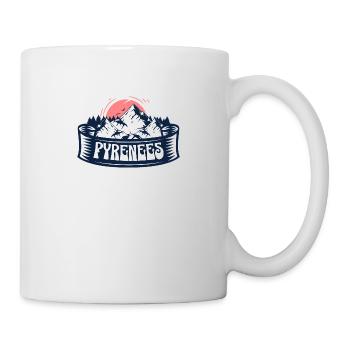 Pyrenees Mountains Red Sunset - Mug - white - Right