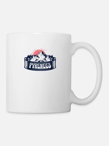 Pyrenäen Roter Sonnenuntergang - Tasse - Weiß