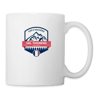 Val Thorens Drapeau Français Rétro Montagnes - Mug blanc - blanc - Droite