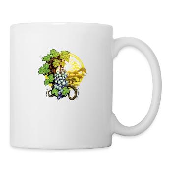 Bunch of grapes in the sun - Mug - white - Right