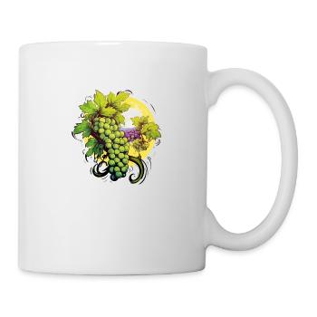 Bunches of grapes and payment - Mug - white - Right