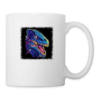 funny quote t-rex rex green dinosaurus chrome dino - Tasse - Weiß - Rechts