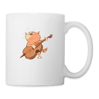Katze spielt Musik - Tasse - Weiß - Rechts