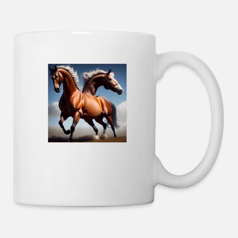 Wildpferde Hemd - Tasse - Weiß
