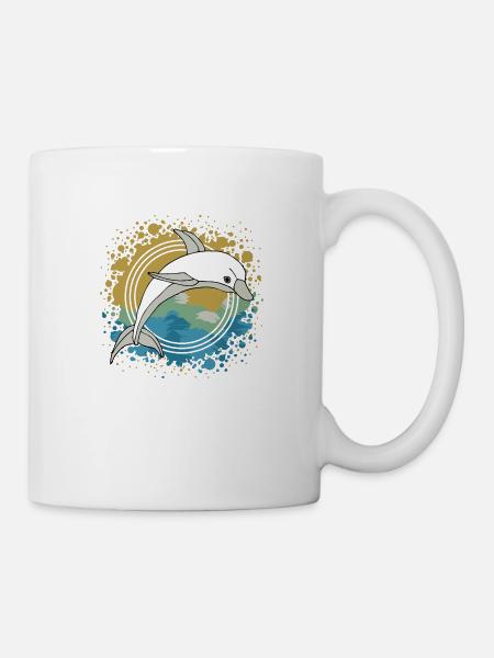 Delfin - Tasse - Weiß
