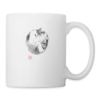 round cat - Mug blanc - blanc - Droite