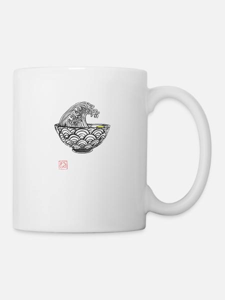 ramen wave - Mug blanc - blanc