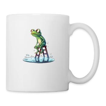 Weatherman sitting on the ladder - Mug - white - Right