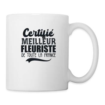 Certifié Meilleur Fleuriste De Toute La France - Mug blanc - blanc - Droite