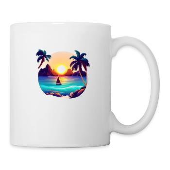 voile, voile, voile, voilier, voilier - Mug blanc - blanc - Droite